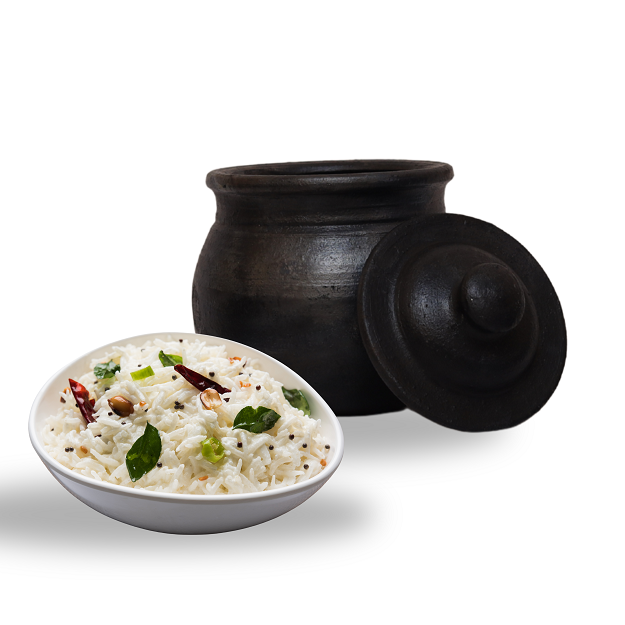 Curd Pot with Lid - Black