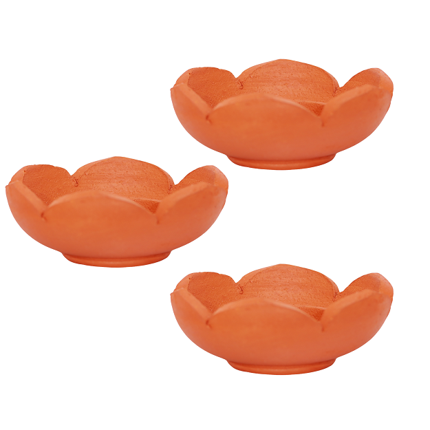 Lotus Diya - pack of 3