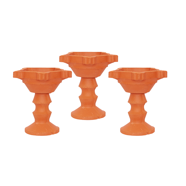 Star diya with big stand - 8x9 cm - pack of 10