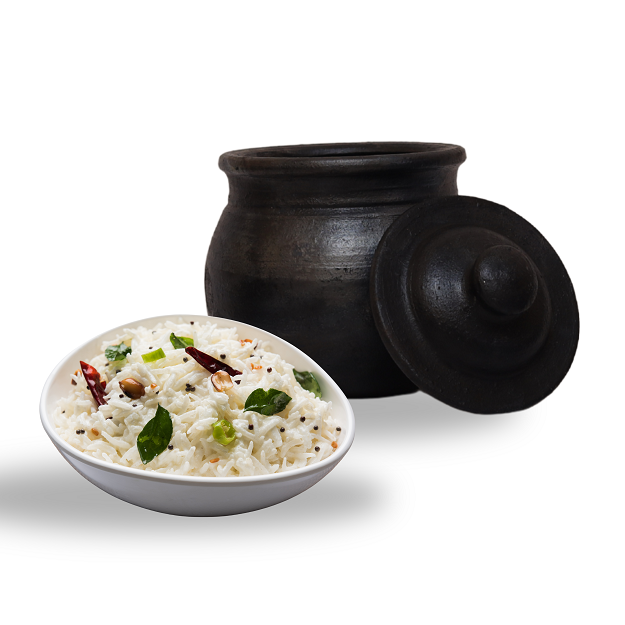 Curd Pot with Lid - Black - pack of 2