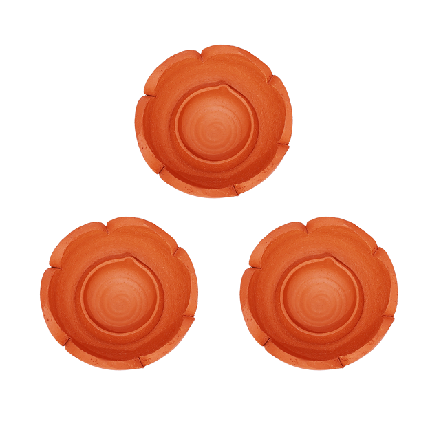 Lotus Diya - pack of 3