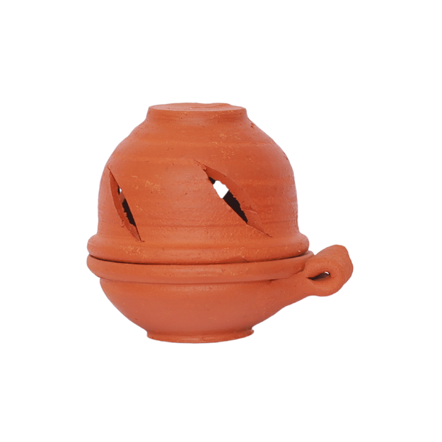 Diya with Lid - Cross hole