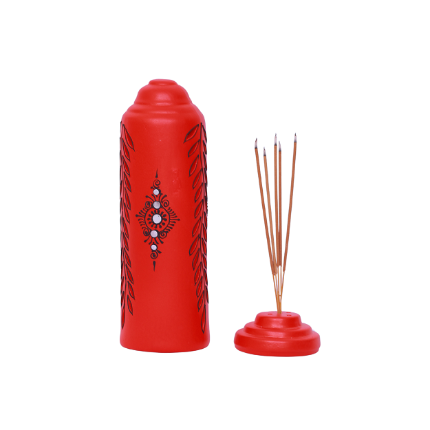Agarbatti Stand - Cylinder Red