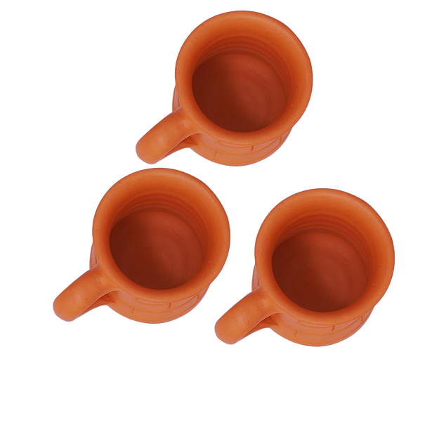 Tea Cup - brick design 10x7.5 cm - pack of 3