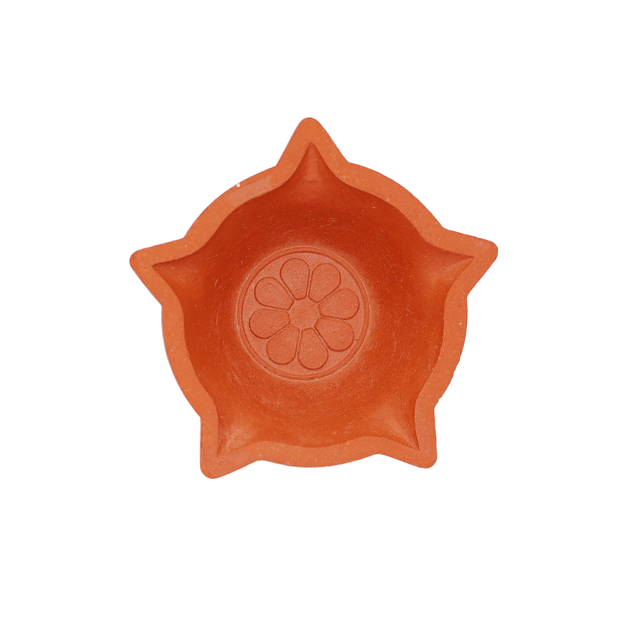 Star diya with big stand - 9x10 cm - pack of 10