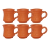 Tea Cup - brick design 10x7.5 cm - pack of 6