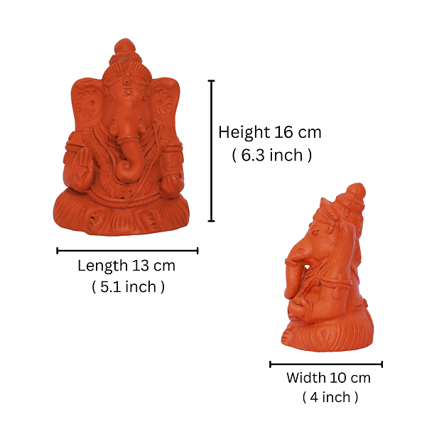 Ganesh Idol - 13x16 cm