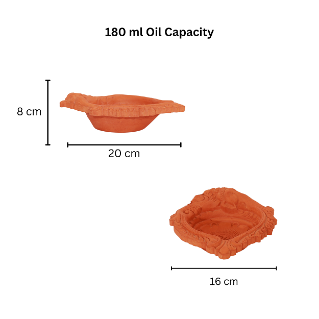 Ganesh Diya - 20x8 cm
