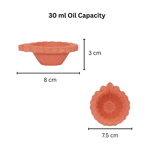 Diya Decorative Small - 8x3 cm