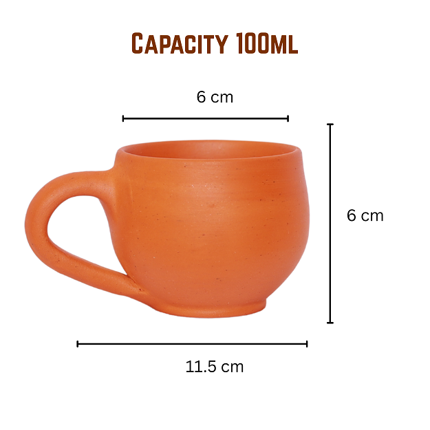 Tea Cup - Plain design 11.5x6 cm